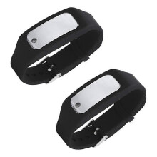 (As show, One size) Wireless Anti-Static Wrist Strap,Remote Automatic Hand Static Cleaner Static Power Car Static Strap (Black) (2pcs)