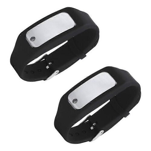 (As show, One size) Wireless Anti-Static Wrist Strap,Remote Automatic Hand Static Cleaner Static Power Car Static Strap (Black) (2pcs)