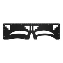 (As show, One size) Eyebrow Stencil Makeup Tool, Eyebrow Card Eyebrow Design Card Measure Eyebrow Ruler Eyebrow Tool Three Point Positioning Balance Eyebrow Ruler (Black)