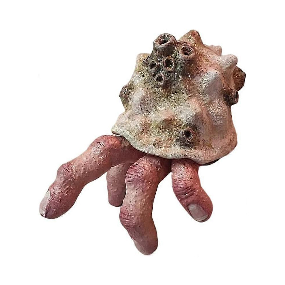 Kikidex (As Show, One Size) Halloween Finger Crab Statue Realistic Scary Resin Model Creepy Finger Crab(1Pcs, Red