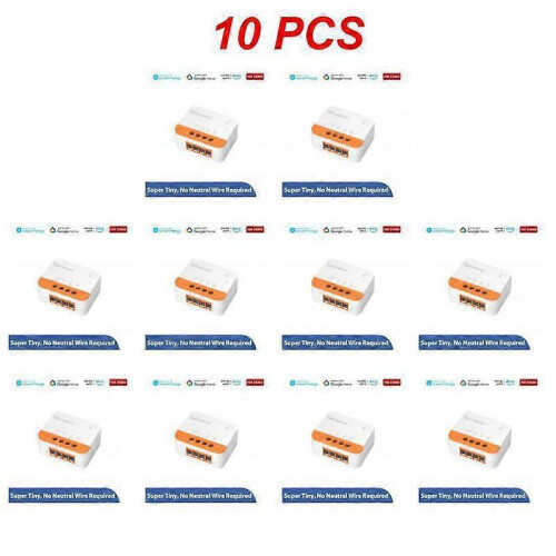 (10PC) 1-10PCS SONOFF ZBMINI L2 Zigbee Switch No Neutral Wire Required Smart Home Wireless 2 Way Module Switch eWeLink APP Control