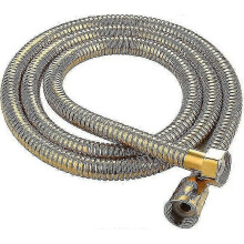 (As show, One size) Replacement Shower Hose In Gold Stainless Steel And Antique Brass - 1.5m-AX