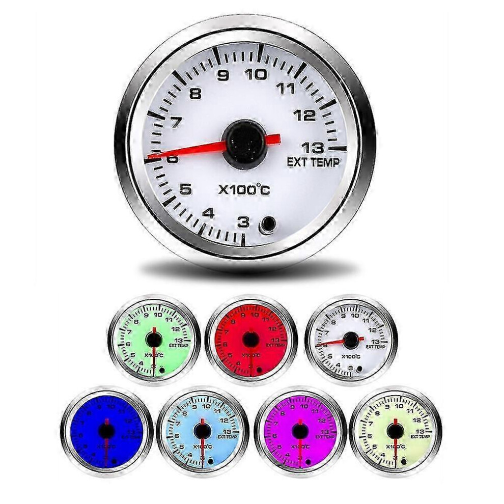 (As Show, One Size) 52Mm 7 Colors Tachometer Rpm Meter Water Temp Oil Temp Oil Press Voltmeter Boost Gauge Air-Fuel Ratio Gauge Egt Gauge Car Gauge 4633396553490