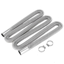 200cm Car Parking Heater Exhaust Pipe with 2 Clamps Fuel Tank Exhaust Pipe Hose Tube for Crude Oil-