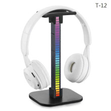(As show, One size) detachable RGB luminous head-mounted game headset bracket headset display stand USB interface pickup light pickup