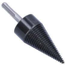 (As show, One size) Twist Firewood Splitter Wood Cone Punch Drill Bit Round Shank Split Tool Hardware 42mm L