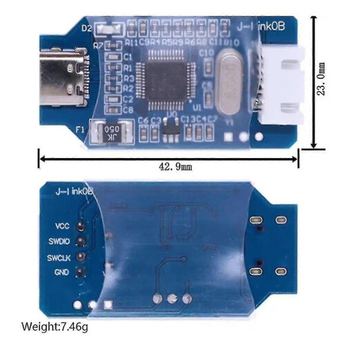 (As show, One size) Compatible for OB ARM Simulation Debugger SWD Programmer STM32 Download Jlink Generation V8 1