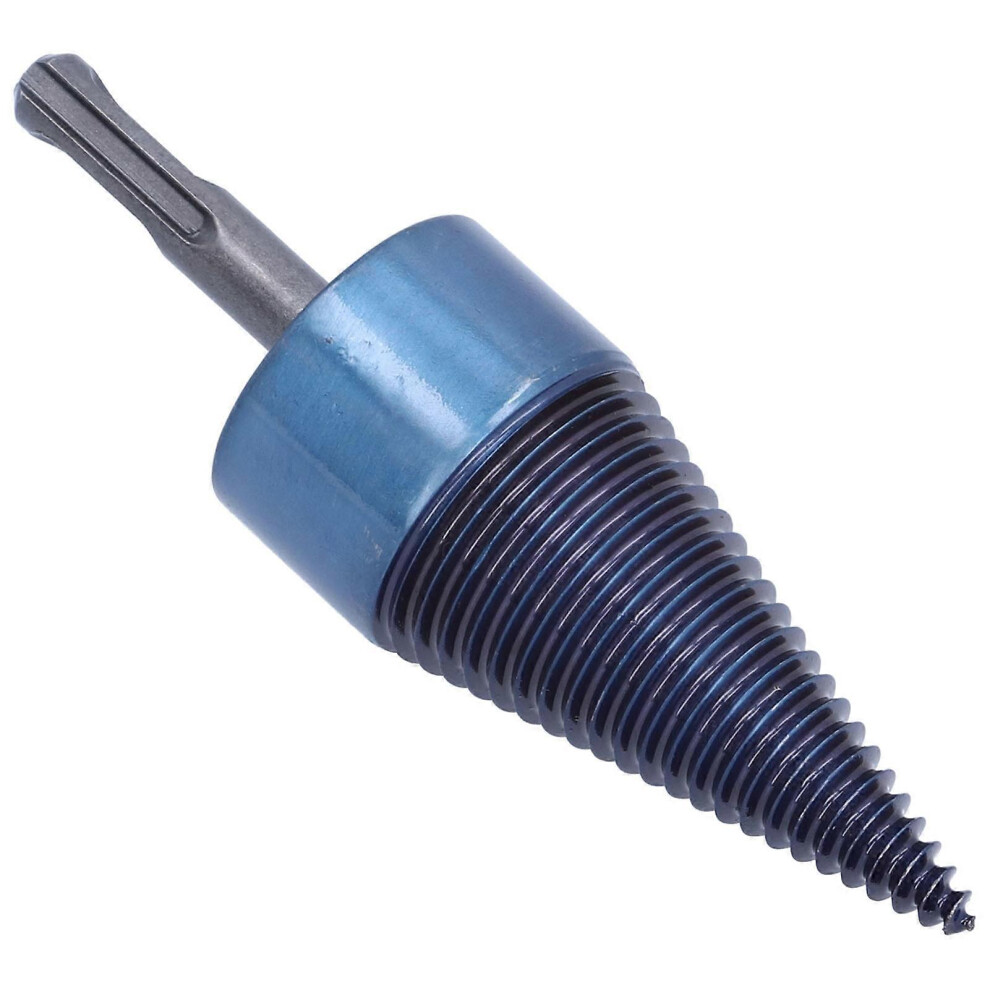 (As show, One size) Wood Splitter Drill Bit Blue Plated High Speed Steel 42mm Firewood Cone Punching Tool-image-OPC-PHJY6YW-NEW