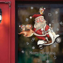(As show, One size) 2Pcs Christmas Window Clinings, Snowflake Sticker