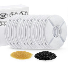 (As show, One size) e-commerce 8 pieces of small flower round pet water dispenser filter element cat water dispenser filter cotton piece box Round shell 12 piece box