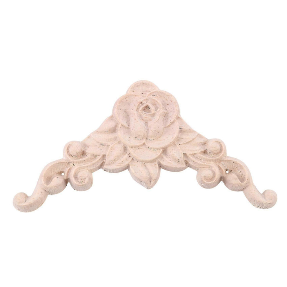 (As show, One size) 40pcs Floral Wood Carved Decal Corner Applique Decorate Frame Wooden Figurines Cabinet Decorative C-image-OPC-PHJY8M7-NEW
