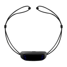 (As show, One size) Intelligent throat pulse anti-snoring device sleep instrument electric anti-snoring instrument snoring correction device one generation 015 black har