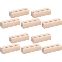 Pack Of 10 Wooden Card Holders Numbers, Table/poster Holders Wooden Card Holders for Name Tags