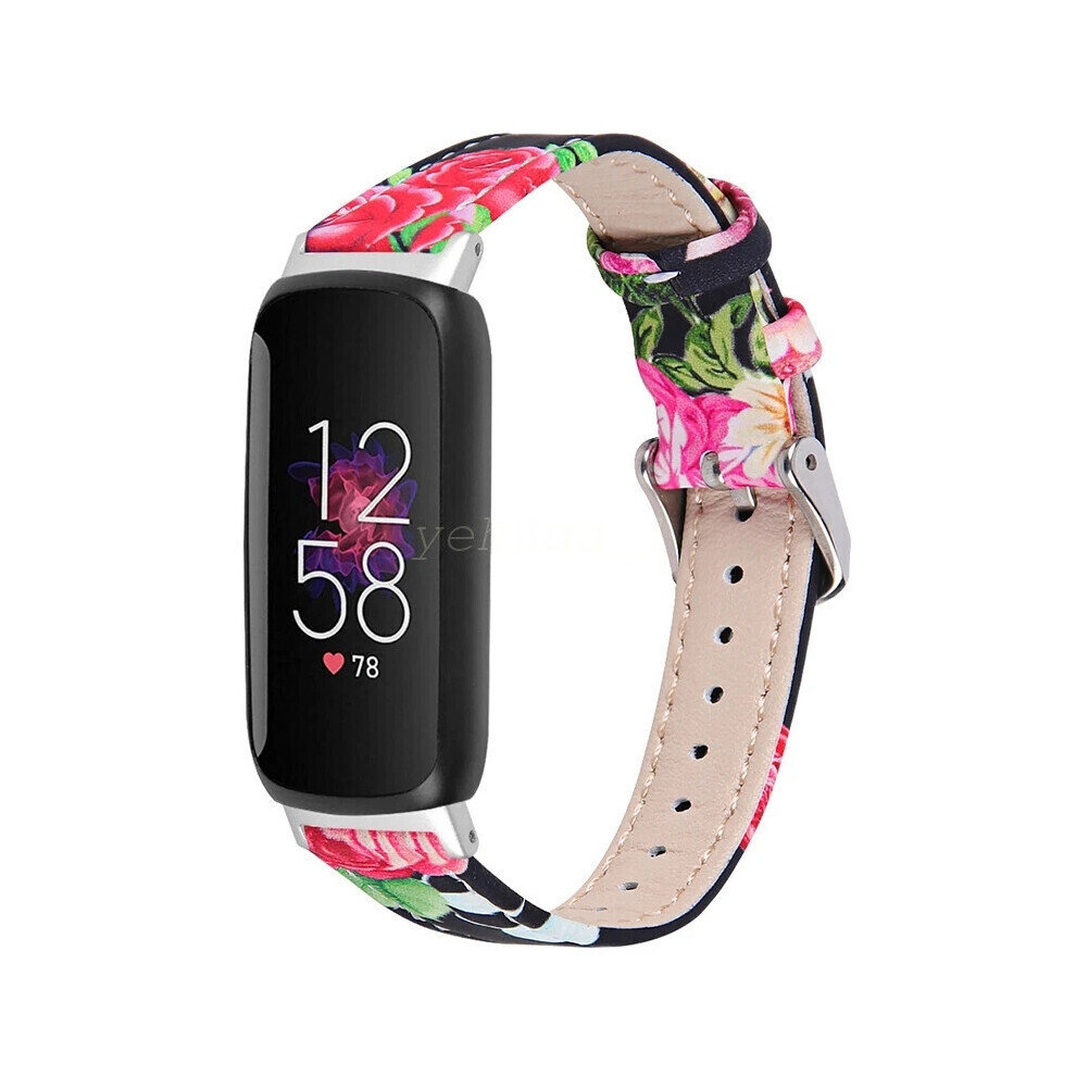 (#A) For Fitbit Inspire 3 Slim Genuine Leather Wristband Band Replacement Strap Light 6963793675760