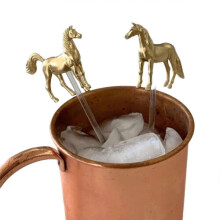 (3 horses, One size) Kentucky Derby drink stirrer, drink stirrer stick is reusable!