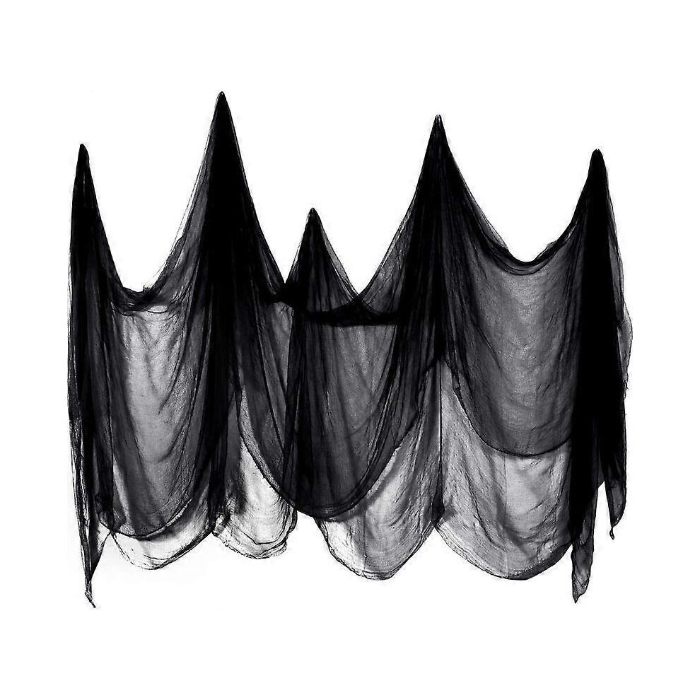 Kikidex (As Show, One Size) Halloween Scary Gauze, 2X2.5m Decoration Cloth, Halloween Creepy Cloth For Haunted House,Halloween Party,Drape Entrywa,Windo Black