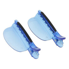 (As show, One size) Hair extension clips, heat insulators Hair barge extension hooks, hair clips Hair extension parting clips Butterfly wing clips (Blue) (2 pieces)