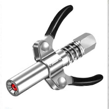(As show, One size) Pneumatic grease gun nozzle gear type,grease gun nozzle head self-locking locking clamp type high pressure stainless steel grease nozzle hand gas elec