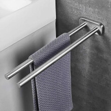 JS Bathroom Towel Bars SUS304 Stainless Steel Wall Mounted Towel Bars for Shower and Kitchen,2 Double Arms,40