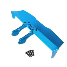(Blue) RC Car Parts Metal Tail Wing For MJX Hyper Go 16207 H16PL Rear Spoiler Wing