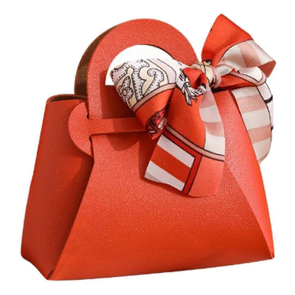 (As Show, One Size) Party Chocolate Candy Gift Bag,Wedding Candy Box Leather Empty Box Gift Box Packaging Creative Wedding Gift Wedding Bag Handheld A 6901262123749