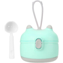 (As show, One size) Baby Formula Dispenser, Milk Powder Dispenser Convenient to Clean Portable Strap Milk Powder Box Baby Food Storage Containers for Baby for Kid(Green,