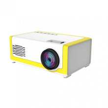 (AU Plug, One size) Household Portable Projector LED Mini HD Projector Support 1080P HD Decoding Supports U-Disk T-Flash HDMI Built-In Speaker