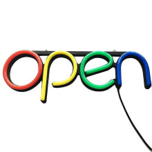 (As show, One size) Business LED OPEN Sign Advertising Lights For Cafe Bar Pub Neon Light Restaurant Store Open Sign Lighting
