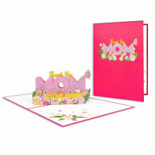(Type C, One size) You are the best 3D greeting card Mother's Day 3D Dahlia birthday gift card with note card and envelope exquisite fresh cut paper 3D greeting card