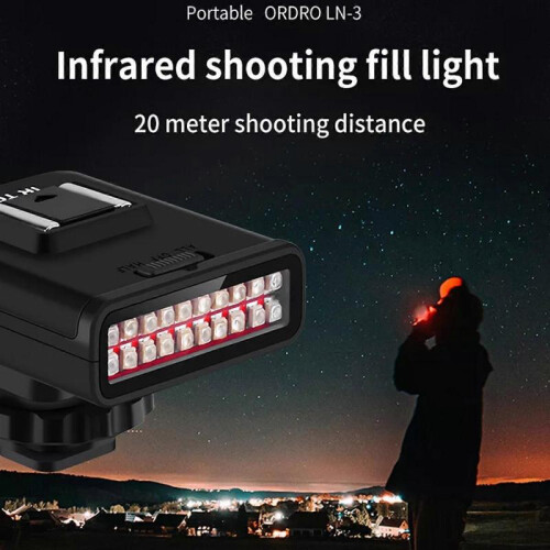 IR Night Vision LED Light USB Rechargeable Infrared Fill Light for Camera js 1
