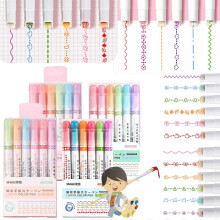 (As show, One size) Grace Grip Magic Border Pen,Magic Border Pen, Magic Border Pens for Paper,RollerTip Design For Effortless Decorative Lines (24PCS) Ref: 6109