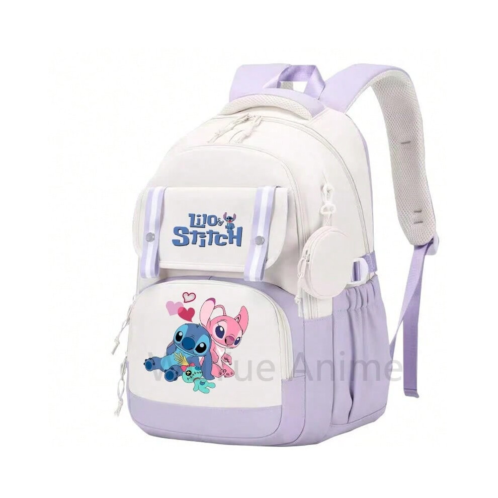 (5761630) Anime Lilo Stitch Backpack Large Capacity Bookbag for Boy Girl Men Women Leisure Waterproof Laptop Travel Bag Kid Gift Mochila