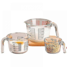 3 Piece Glass Measuring Cup Set 350ml/500ml/1000ml Liquid Measuring Cups Dishwasher Freezer Microwave Preheated Oven Safe