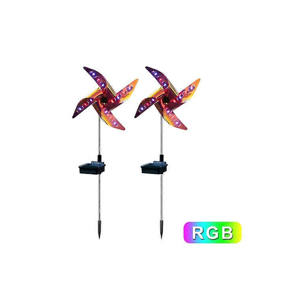 (As show, One size) New Outdoor Solar Light 32LED Spot Light Garden Path Landscape Lights Outdoor Decorative Windmill Waterproof Night Light-image-OPC-PHJYGDY-NEW