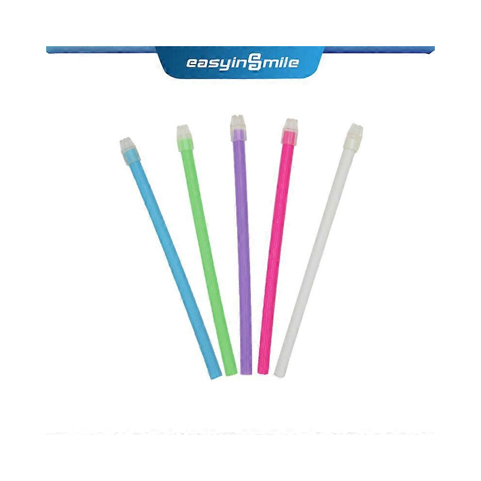 (As show, One size) 100pcs/bag Easyinsmile Dental Saliva Ejectors Suction Tips Tube Disposable Clear Color Mixed Bendable