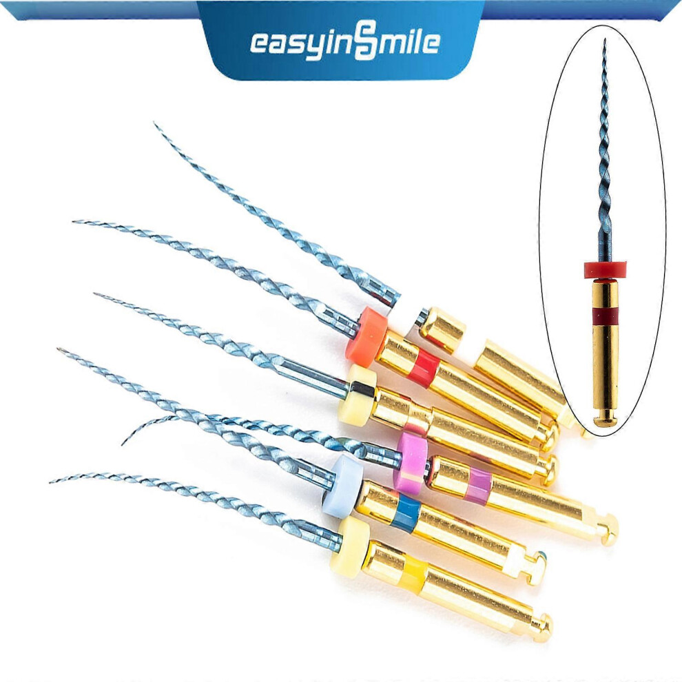 (As Show, One Size) 6Pcs/Pack Sx-F3 Endo Files Easyinsmile Dental Pro X-Taper Niti Rotary Files Root Canal Universal Engine 25Mm Blue