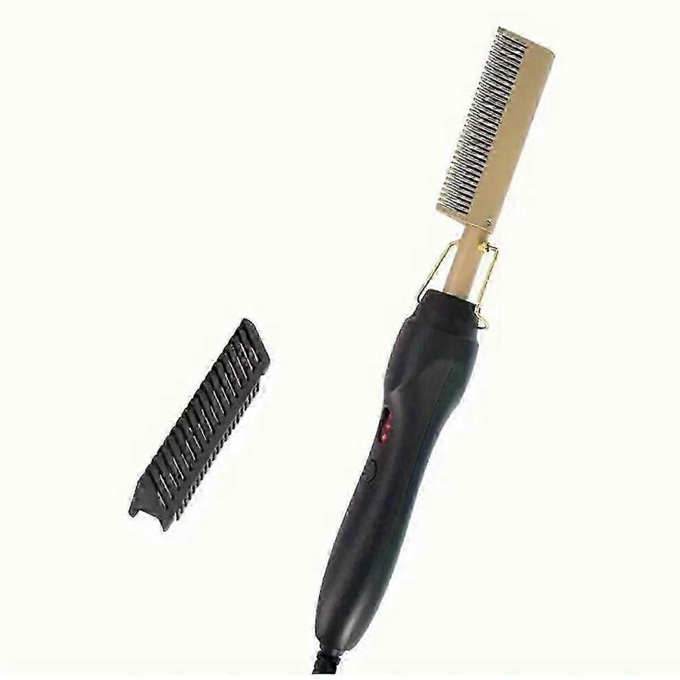 (As show, One size) Hair Straightener Comb Wet&Dry Hair Straightener Curling Iron Household Electric Comb 3In1 Straight