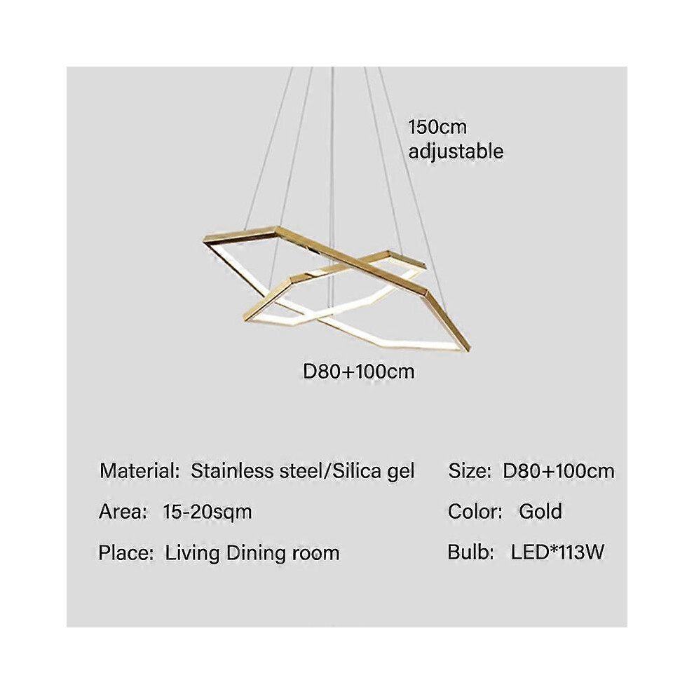 (As show, One size) Modern Luxury Lustre LED Pendant Lights Living Dining Room Decor Chandelier Indoor Lighting Bedroom Hall Ceiling Lamp Fixtures
