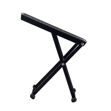 (As show, One size) Guitar Footrest Adjustable Height Foot Pedal Stool Sturdy Metal Construction for Comfortable Play (Black) Ref: 1218