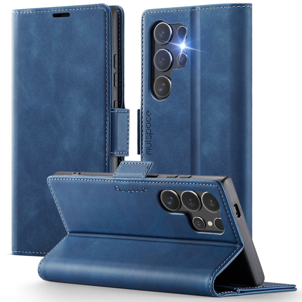 (Black, Samsung S23FE) Suitable for Samsung S25Edge mobile phone case S25Ultra mobile phone leather case S24RFID flip cover-image-OPC-PHJYMNS-NEW