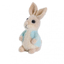 (D) Easter Cute Cartoon Plush Bunny Resin Ornaments Wear-Resistance Decorative Props for Study Room Home