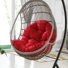 (120x80, Red) Swing Egg Chair Cushion Hangings Egg Chair Cushion 1 Seater Bench Cushion With Backrest For Indoor Outdoor Use(including