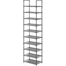 (10 layer - L) Shoe Rack, 8 Levels, (46 x 27 x 141 cm), Tall and Narrow Shoe Rack, Plastic, Vertical, Show Rack (8 Levels)