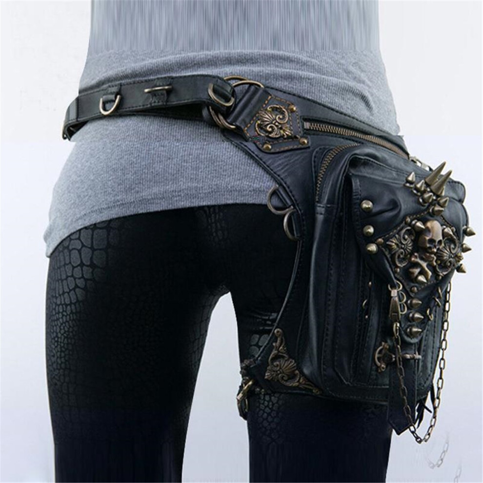 Steampunk Motorcycle Waist Bag - Women's Vintage Phone Crossbody Purse