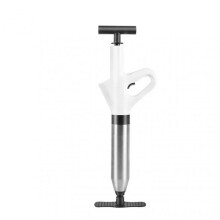 (White) Multi-Purpose Sewer Pipe Toilet Unclogger Anti-Rust Sucker Dredge Air-Drain Blaster for Home Toilets