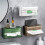 Wall Mounted Tissue Storage Box Transparent Waterproof Tissue Organizer 2