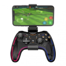 Transparent Phone Game Controller with Colorful Light Small Rechargeable Game Console Gift for Kids Adults