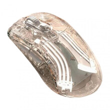 (Wireless Dual Mode) Fashion Transparent Wired/Wireless Mouse Multifunctional Small Quiet Mouse for Home Bedroom Office