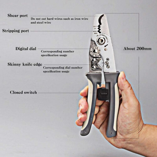Multifunctional Wire Stripper Portable Electrician Wire Cutter High Hardness Wire Cutting Tool 1