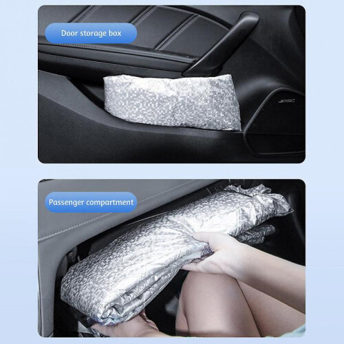 (Large) Windproof Car Front Windshield Side Mirrors Cover Easy Installation Window Snow Protector for Auto Van 2